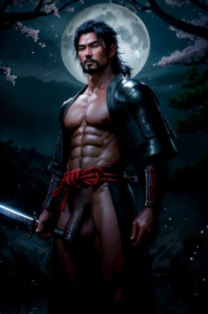 MarksLoise's tweet photo. Samarai #aigeneratedimage #aigeneratedart #Gay #Homoerotic #Fantasy #bigdick #muscle https://t.co/EekWtdSvkw