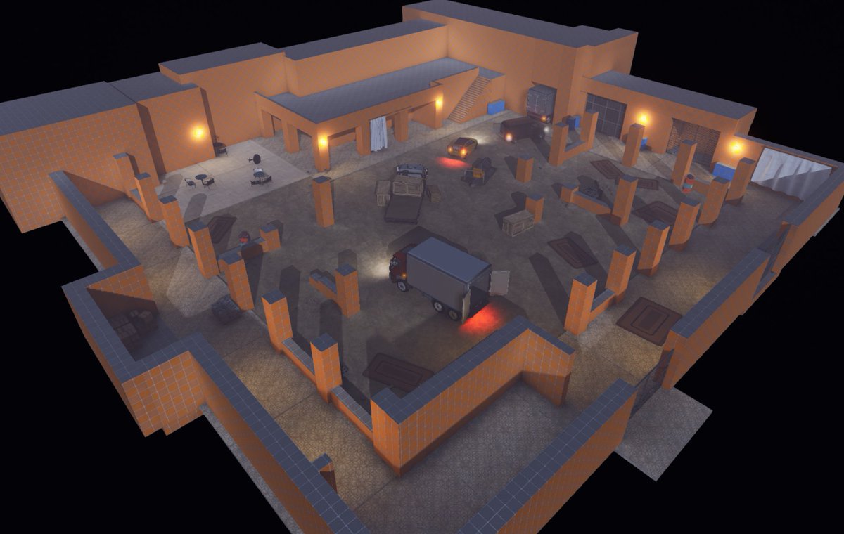 thecrimsondev's tweet photo. Some more level blockouts for Suit for Hire- there's a few that are Arenas (wave-based) whilst others are shorter form levels challenging the player to complete it as quick as possible.

#gamedev | #indiedev | #blockouts https://t.co/AapmEDvVv4