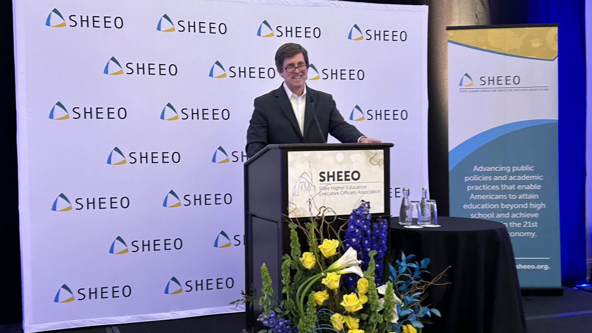 SHEEOed's tweet photo. We had a great time celebrating SHEEO’s 70th anniversary this evening with our members and partners. Thank you to everyone who came out to make the night special, including Executive Committee Chair Sarah Tucker and two of SHEEO’s past presidents. Cheers to the next 70 years! 🥂 https://t.co/op35iJ5eok