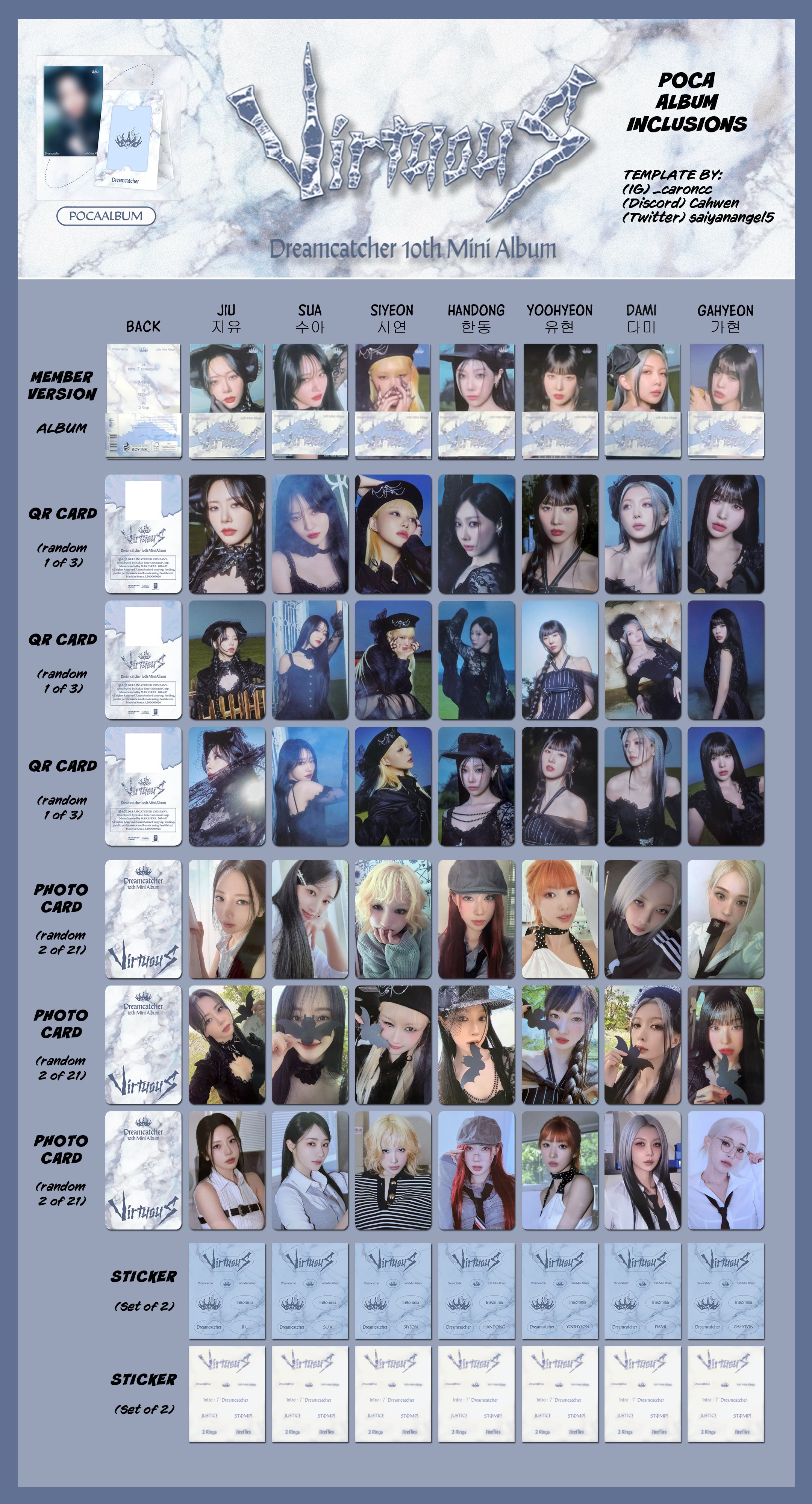 DREAMCATCHER VirtuouS whoop サイン ガヒョン ポスカ Dreamcatcher [VirtuouS] Whoop japan store POB Photocard Full