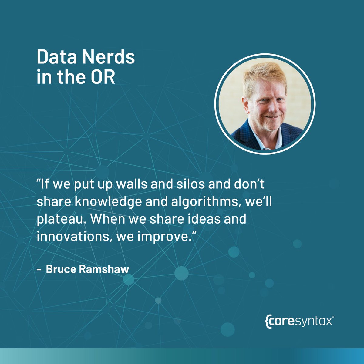 caresyntax's tweet image. In the debut episode of &quot;Data Nerds in the OR: A Surgeon’s Journey Toward Value-Based Care,&quot; Dr. Bruce Ramshaw explores how breaking down silos &amp;amp; sharing innovations can drive continuous improvement.

Listen today: bit.ly/DataNerdsInThe…

#DataDrivenInnovation #DataNerdsInTheOR