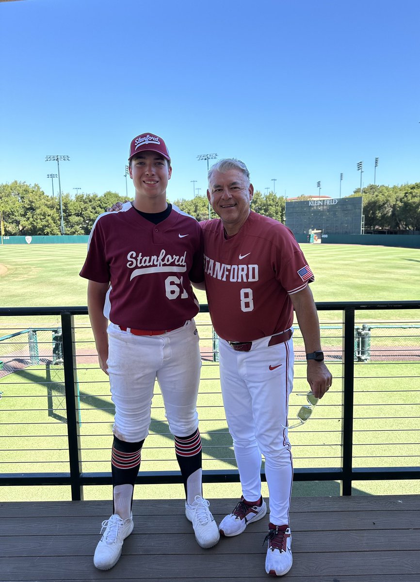 Charlie_Ellis26's tweet photo. Thank you @StanfBsbllAsCmp, Coach Esquer, Coach Smith, and Coach Hollibaugh for a great week of baseball. Hit .500 with 2 doubles and EVs of 96 and 99. It was awesome to play 27 innings at first base at Sunken Diamond. https://t.co/r5uAgLEkm2