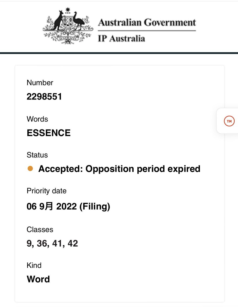 Congratulations #Earth2 #Essence is safely registered in Australia😊
search.ipaustralia.gov.au/trademarks/mob…
#Metaverse $Ess