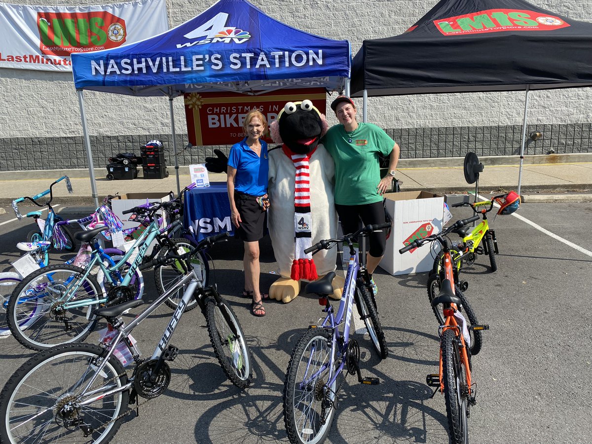 LisaSpencerWSMV's tweet photo. We are 9 days away from the Christmas in July Bike Drive to benefit @LastMinToyStore .
It's July 26 &amp; 27 at Academy Sport in Madison.
Fun news...everyone who donates a bike will get a @wsmvsnowbird goodies while supplies last.
Thanks brightening Christmas for a child in need. https://t.co/05Ed0Oqs7O