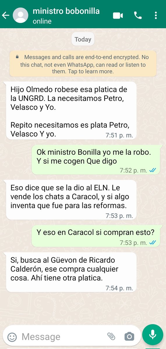 bascobscd's tweet image. En Caracol falto este pantallazo de los WhatsApp.

Lo hice ahorita en 2 minutos. Será que el bobo de Ricardo calderón o Coronell me lo compran? Jajajajaja.