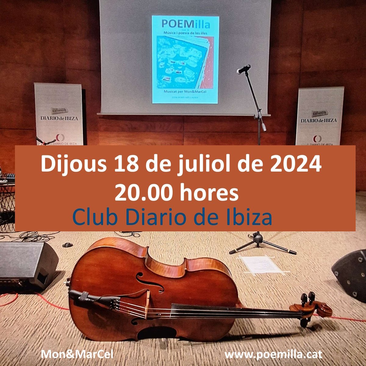 MonEivissa's tweet photo. Recital de Mon&MarCel
Dijous 18JUL24
20 h
Club Diario de Ibiza
ENTRADA LLIURE!
#recital #poesia #música #Idò #clubdiariodeibiza #POEMilla #cançons #poetes #Eivissa #Formentera #LLibreDisc #MonMarCel https://t.co/NDLnuyBYNY
