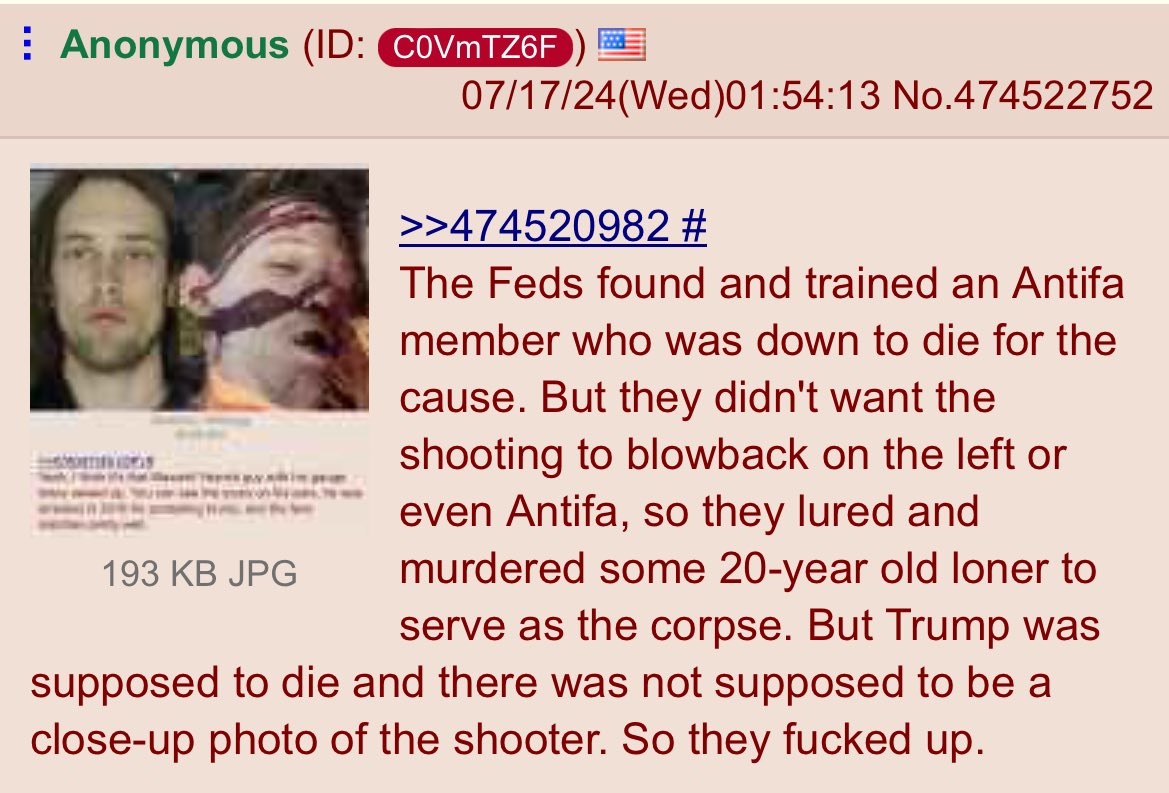 adamfrancisco_'s tweet photo. These were grabbed from 4chan, the earliest platform to connect Maxwell Yearick to the Trump assassination attempt. https://t.co/DIgEFn7Ehq