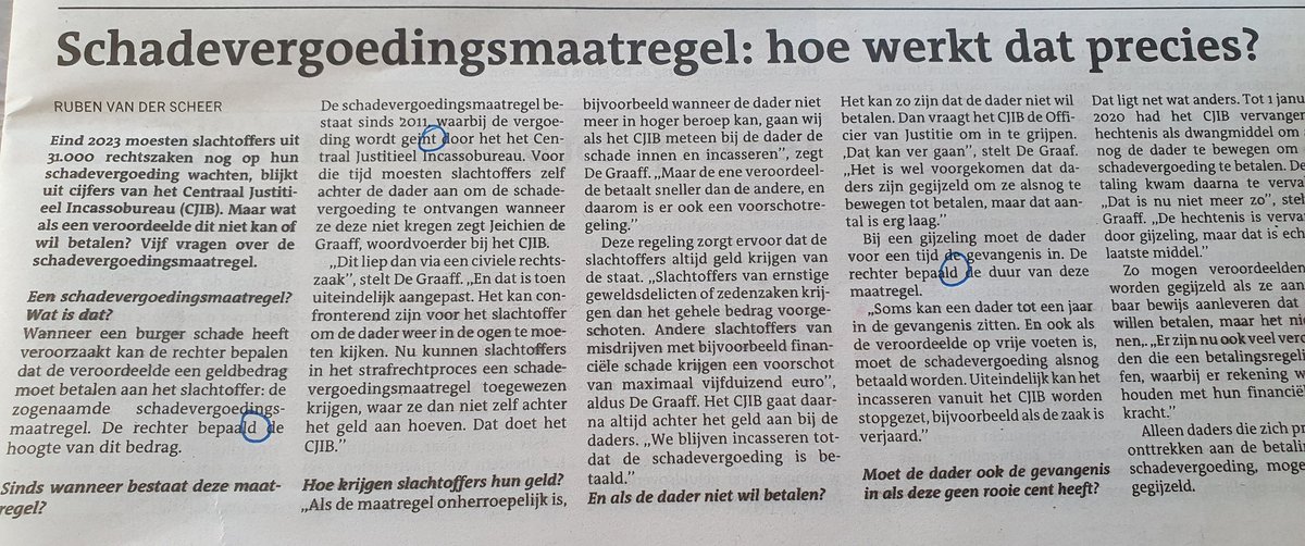 De kennis van d's en t's is onvoldoende  bij schrijvers van krantenberichten. #storend