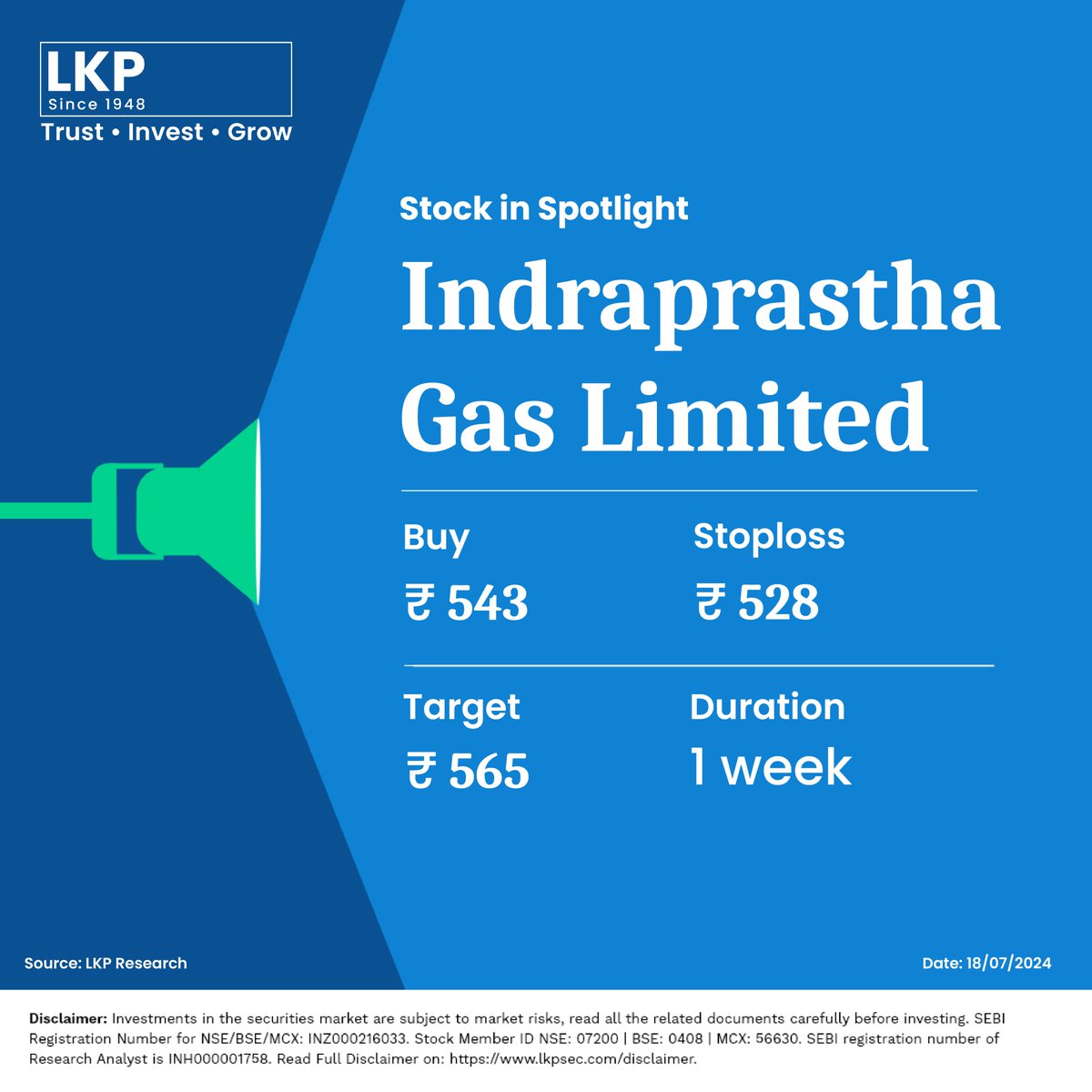 LKPSECURITIES's tweet photo. Don’t miss out on this hot stock! Stay informed and make savvy investment choices.

#lkpsec #lkpsecurities #indraprasthagas #stockpicks #stocktips #sharemarkettips #tradingtips #shorttermpicks #stockstowatch #stocktobuy #stockmarkettoday #sharemarketnewstoday https://t.co/4WtH6pVPAV