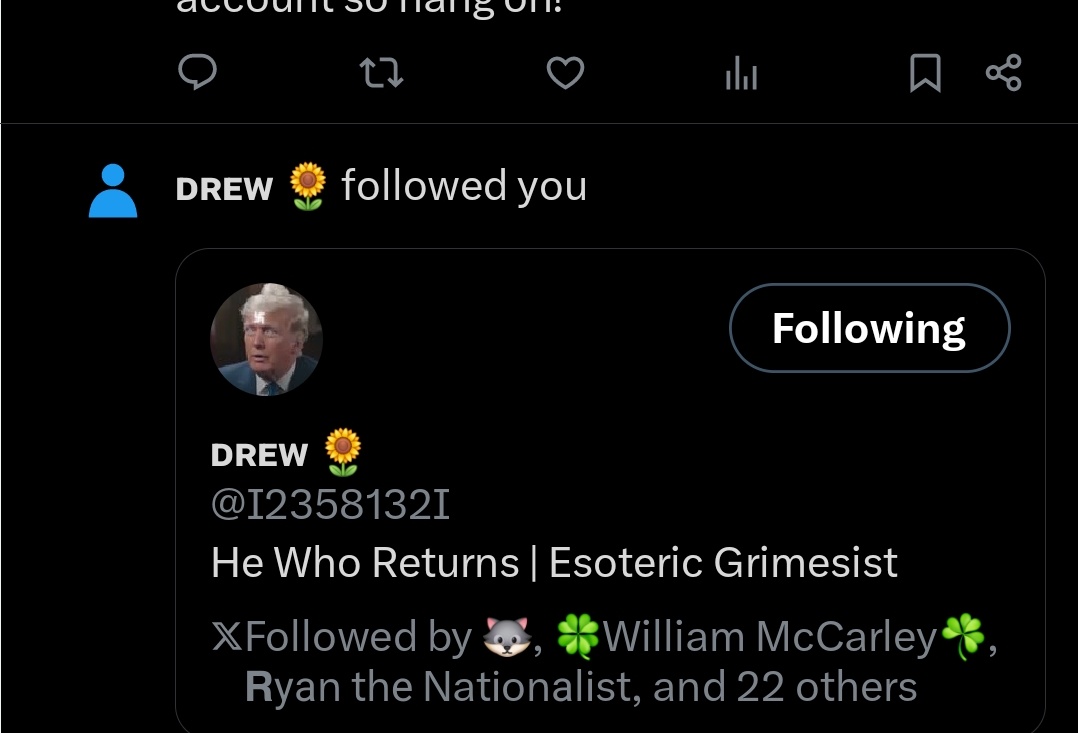 witchural's tweet photo. @resurrectedruid @I2358132I @RolloRouen it says you guys just followed me idgi! 😭 https://t.co/caQV74ahr8