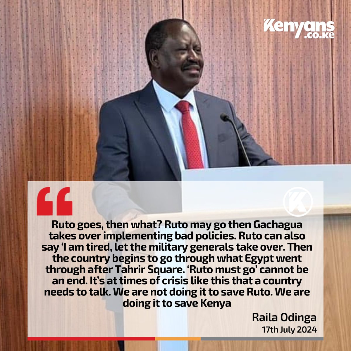 Ruto goes, then what? - Raila Odinga