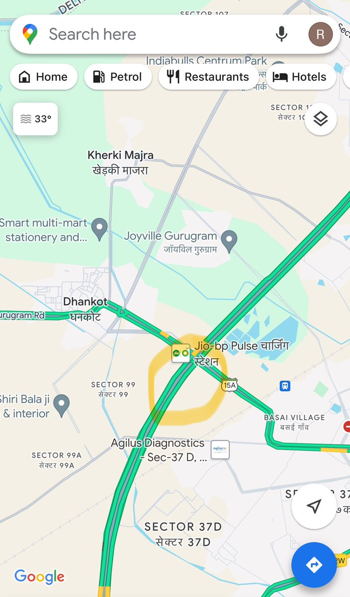 doctroshan's tweet photo. @NHAI_Official @nitin_gadkari @PMOIndia dangerous road condition with big potholes on the new Dwarka Expressway on the Gurgaon to Delhi side before the basai dhankot flyover on main carriageway  within 6 months of opening, please do the corrective measures before it claims lives https://t.co/knpax4OF8q