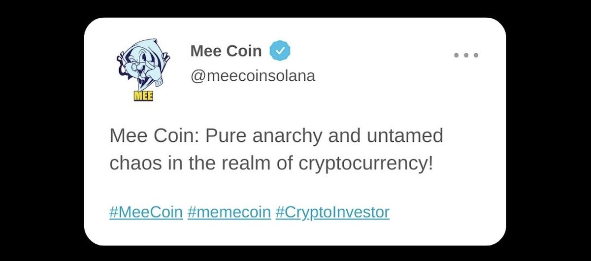 meecoinsolana's tweet photo. 🌟 Hear from our early adopters! 🌟
‘Mee Coin has changed the way I view cryptocurrency. It’s fun, engaging, and profitable!’ - @CryptoEnthusiast
#MeeCoin #Testimonial #CryptoCommunity #memecoin https://t.co/7I4WXmoNkf