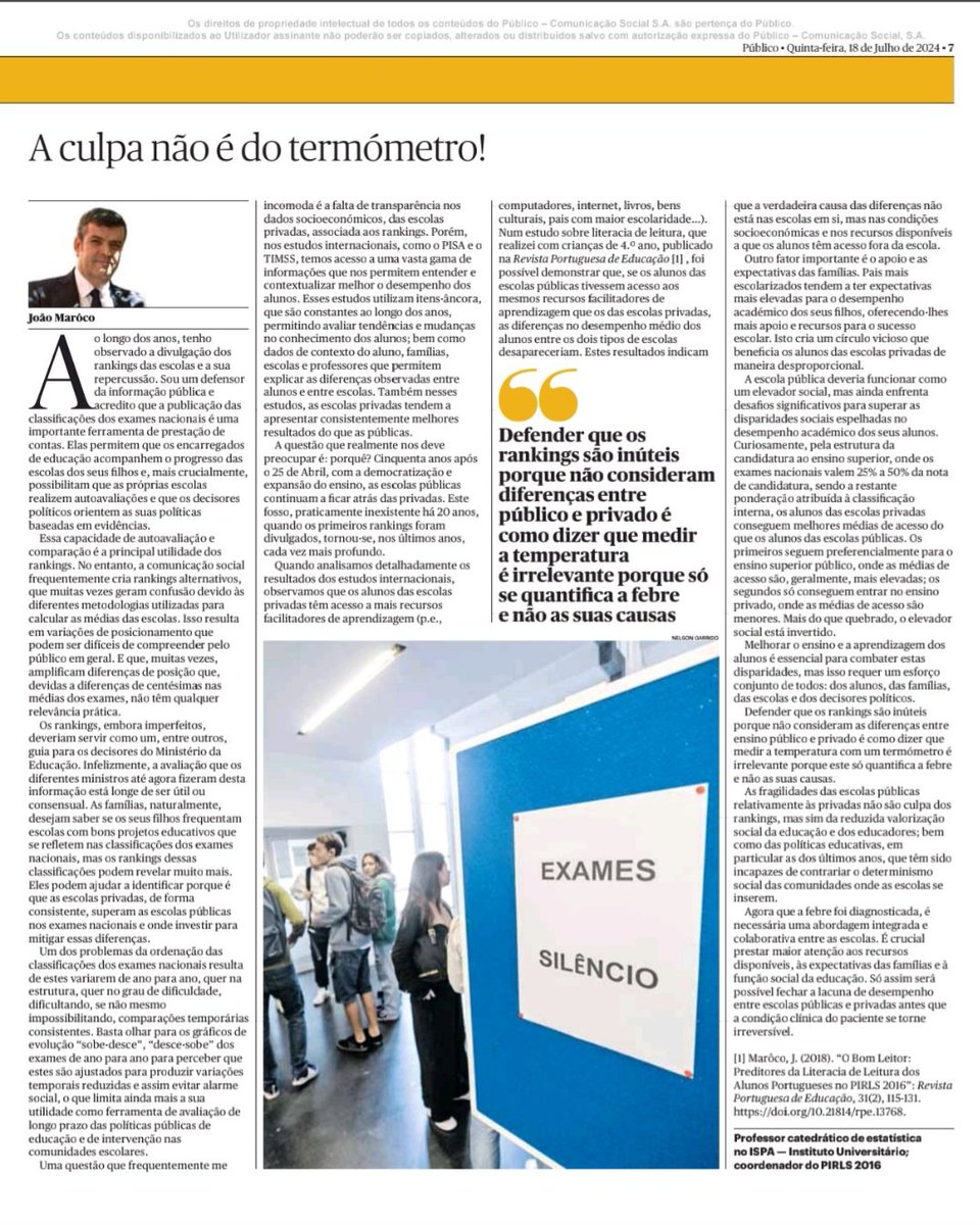 jpmarocox's tweet image. A culpa não é do termómetro! #rankings #exames