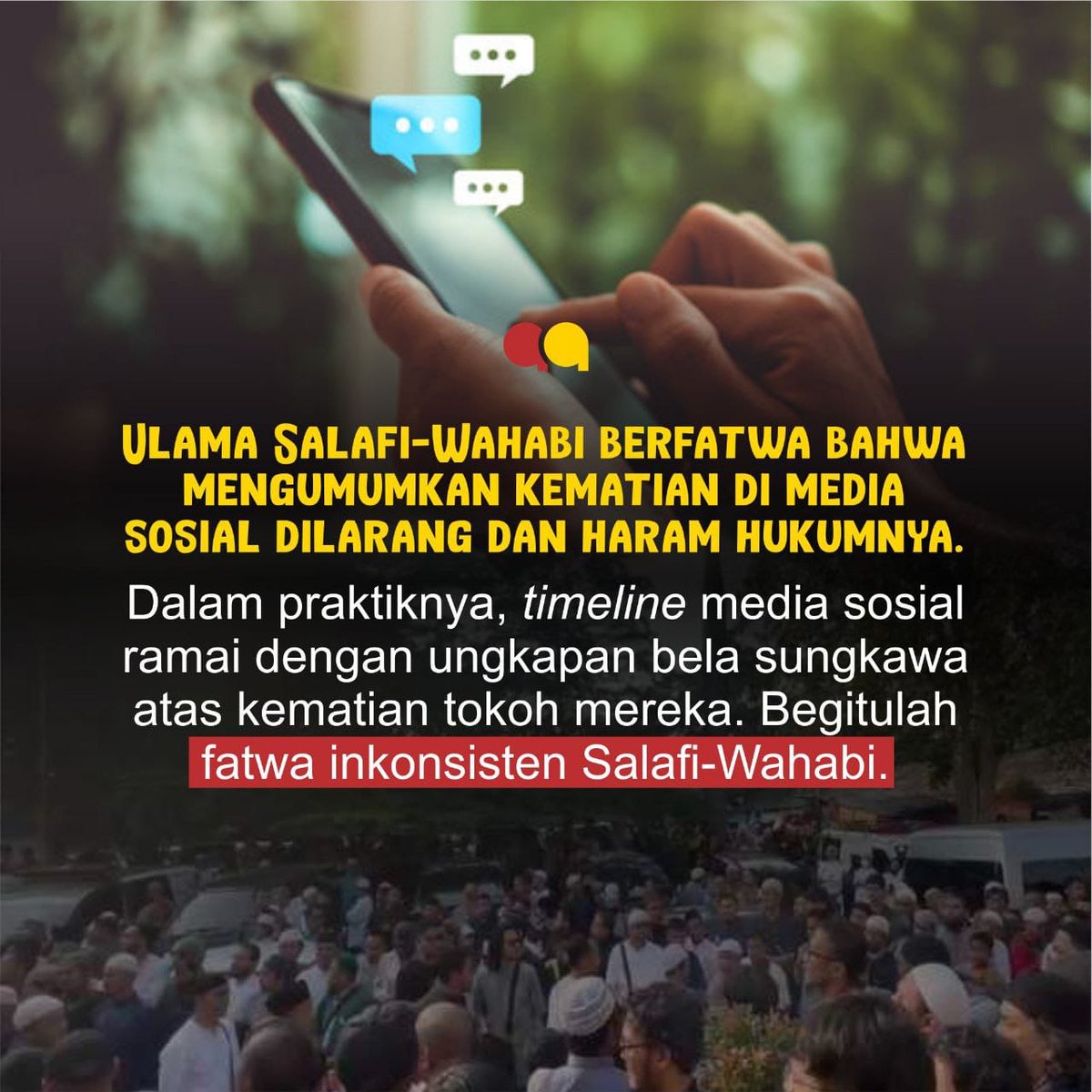 Cutes_Zee's tweet photo. Wahabi itu lucu.

Tidak konsisten, dan gemar cari-cari alasan.

Gemar nuduh bidah, namun mereka sendiri melakukan yg mereka sendiri tuduhkan. https://t.co/PjQhMVrJzE