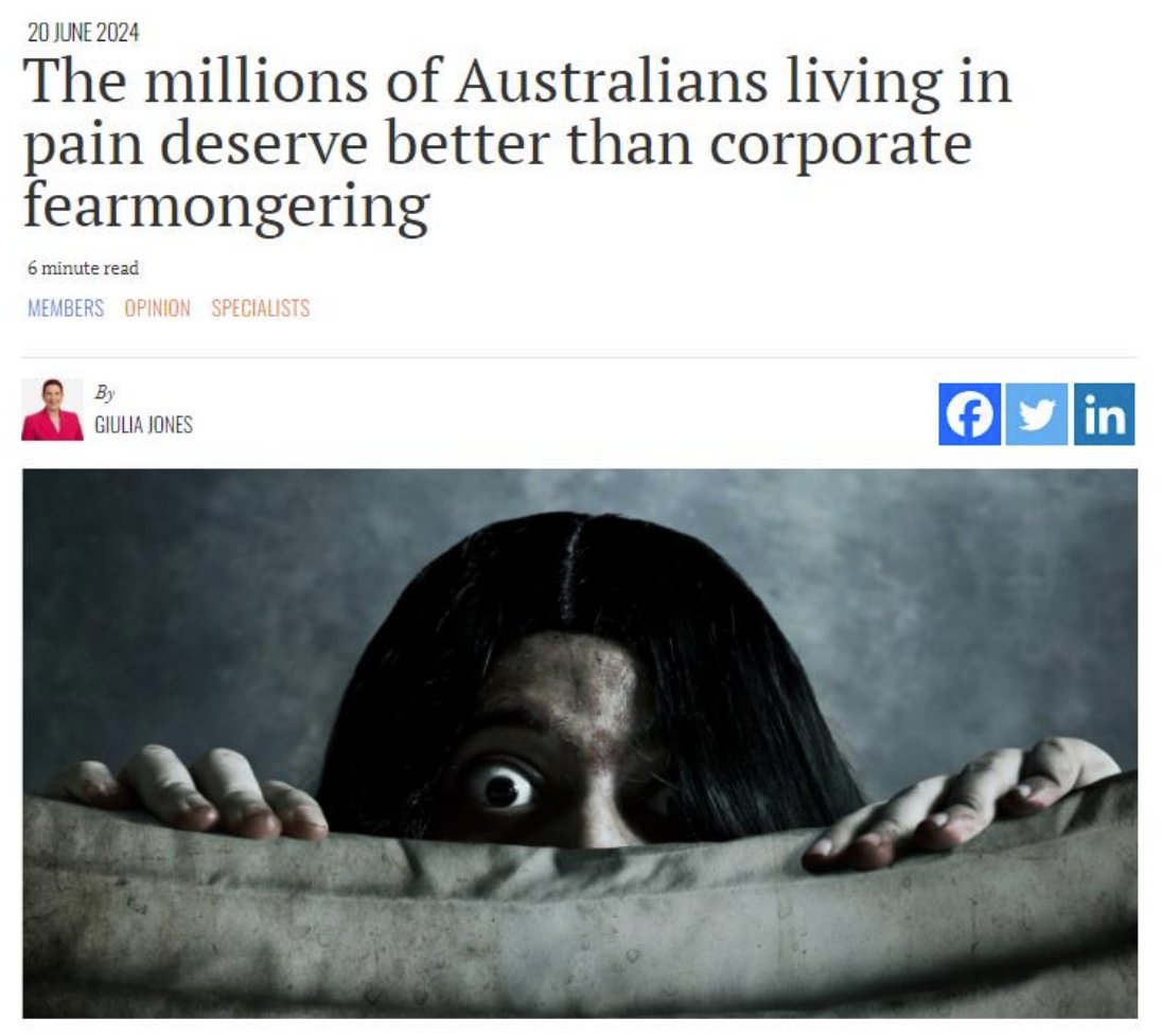 "Consumers' views must be at the forefront of health discussions. Healthcare is for consumers not just the interests of those who make money along the way. Let the consumers speak."

Painaustralia CEO, Giulia Jones, recently wrote an opinion piece for the Health Services Daily.