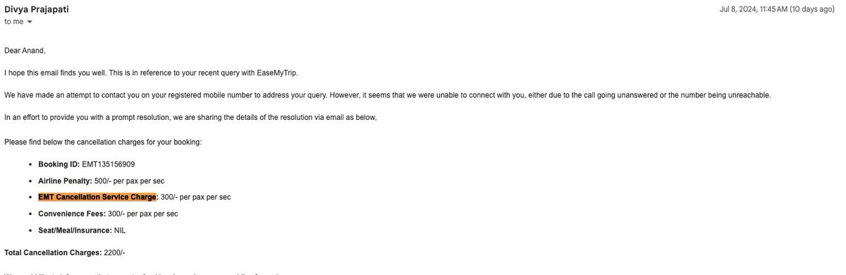 anandpathak69's tweet photo. @EaseMyTrip  customer service is terrible. I paid extra for zero cancellations, but the cancellation page still showed charges. Customer agent said it's an app issue and promised a refund. After canceling, got charged for flight cancellation.@easemytrip_care  support is unhelpful https://t.co/kibsqFNpM6