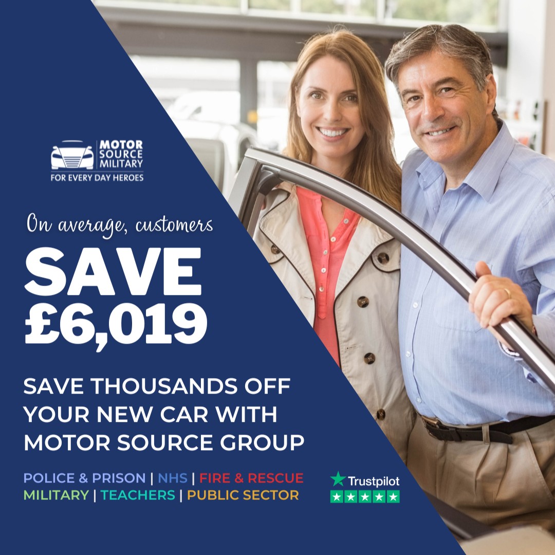 Did you know that our customers save an average of £6,019 off their new cars? 🤩

If you are working in the UK Military, Emergency Services,  or are a Teacher, you could be eligible for our new cars and discounts! 

Visit out website to find out more: motorsourcegroup.com