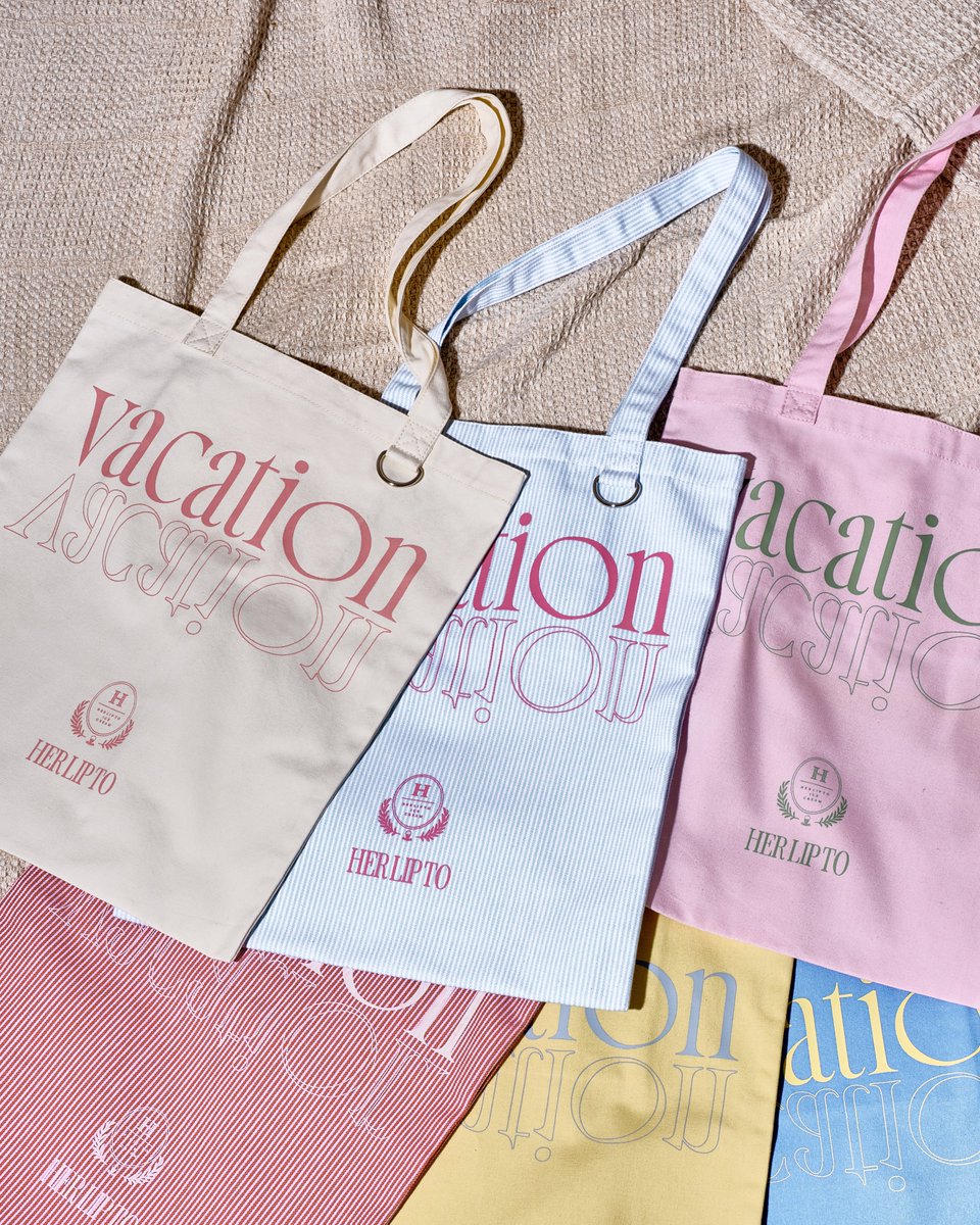 herlipto ice cream ベージュストライプ トートバッグ アイス Her lip