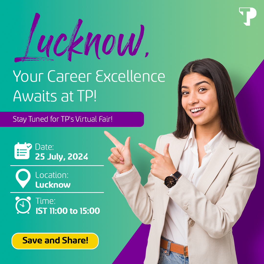 WeAreTPinIndia's tweet photo. Discover exciting opportunities at Teleperformance in Lucknow, and explore a variety of career pathways at TP's upcoming Virtual Fair.
Don't miss out! RSVP for the TP Lucknow Virtual Fair https://t.co/umT4Qsyogz
#TPIndia #TPCareers #TPVirtualFair #LucknowJobs #JobsinIndia https://t.co/qkISiHYIyc