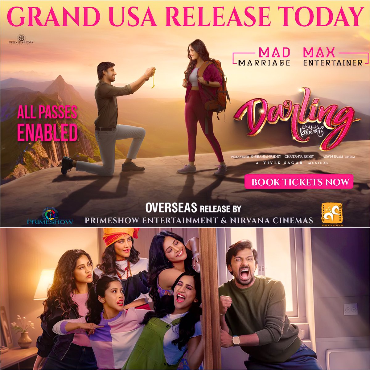 GetsCinema's tweet photo. #Darling - Grand Release in USA Today 💥💥💥💥💥 https://t.co/Wst4hrs3Q1