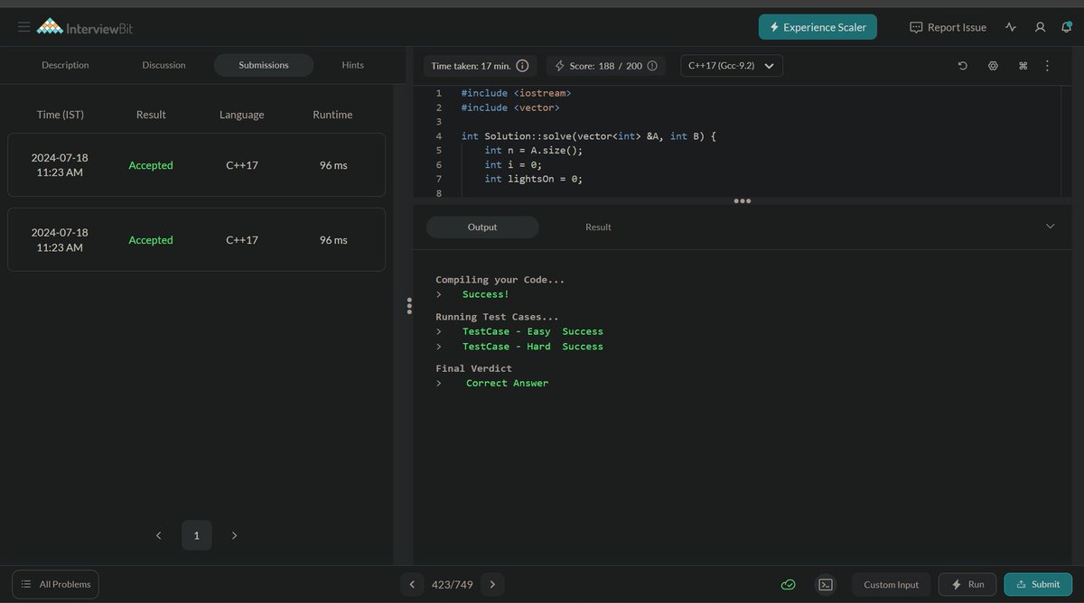 ANUJ_Coder1's tweet image. Hey there!!

Today&apos;s #Day199 of Daily Problem Solving for 365 DAYS                      

#365days @scaler_official

Question Solved- Minimum Lights to Activate (C++)

Also :- प्राणायाम YOGA✅+Exercise✅ 

#365DaysofCodeChallenge #learninpublic #dsa2024 #consistency
#letsconnect