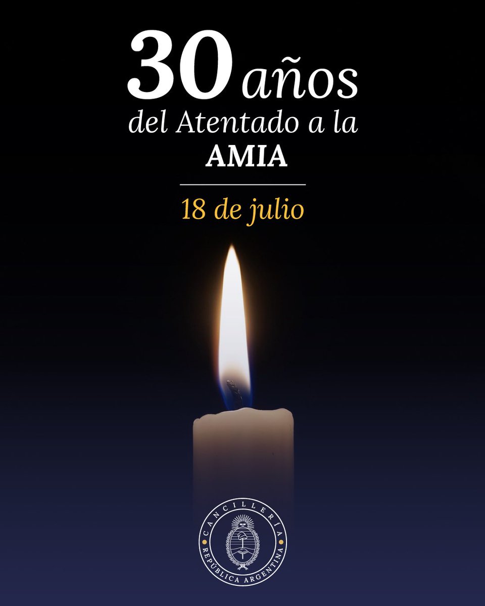 EmbArgHungria's tweet image. Hoy conmemoramos los 30 años del ataque contra la AMIA. Condenamos el terrorismo y hemos adoptado medidas concretas para luchar contra el antisemitismo.