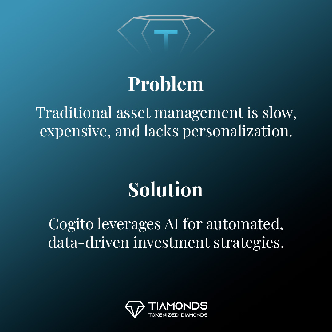 totofinance's tweet photo. 💹@CogitoFi : Well-organized, transparent, institutional-grade investments in tokenized assets.
#Letstokenizeit #Investment #Tokenization #RWAs #Blockchain #DeFi #AI #onchain https://t.co/9htUmL8TkM