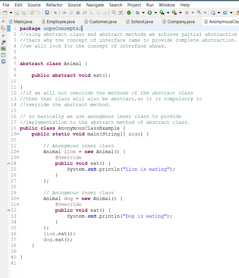 RishikeshPatill's tweet photo. ๐ Day 6 Java: Topics Covered-
- Abstract Classes And Abstract Methods.
- Use Of Constructors In Abstract Classes.
- Anonymous Inner Classes.
๐Let's Connect.
#Java #100DaysOfCode #LearnJava #letsconnect #JavaProgrammer #buildinpublic #WebDev #WebDevelopment
Any Questions ? https://t.co/JTSkO1BHUB
