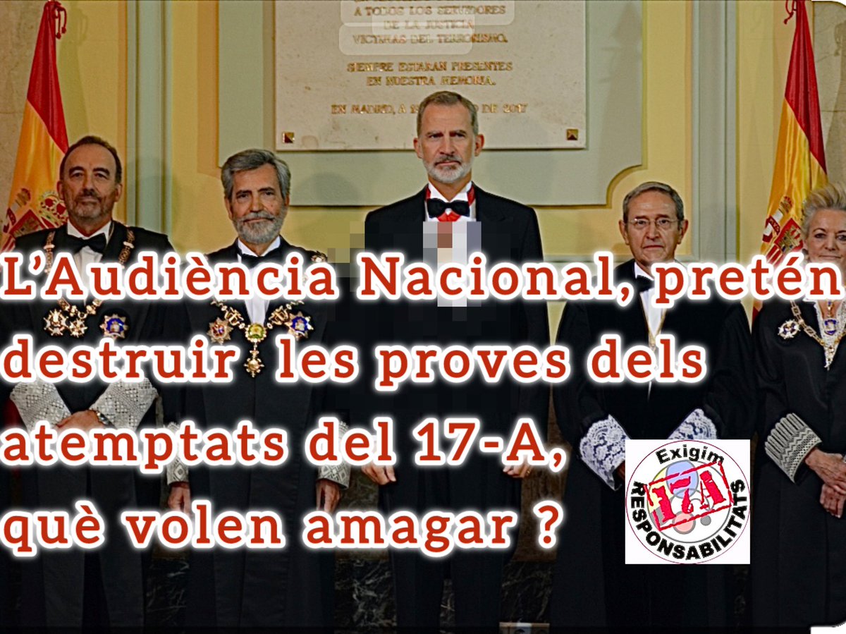 ➡️ Totes les incògnites que planegen sobre els atemptats del 17-A; i la negativa de la Judicatura a investigar-ho a fons, demostren la implicació de l’Estat espanyol i del CNI, en aquests atemptats de falsa bandera !!!