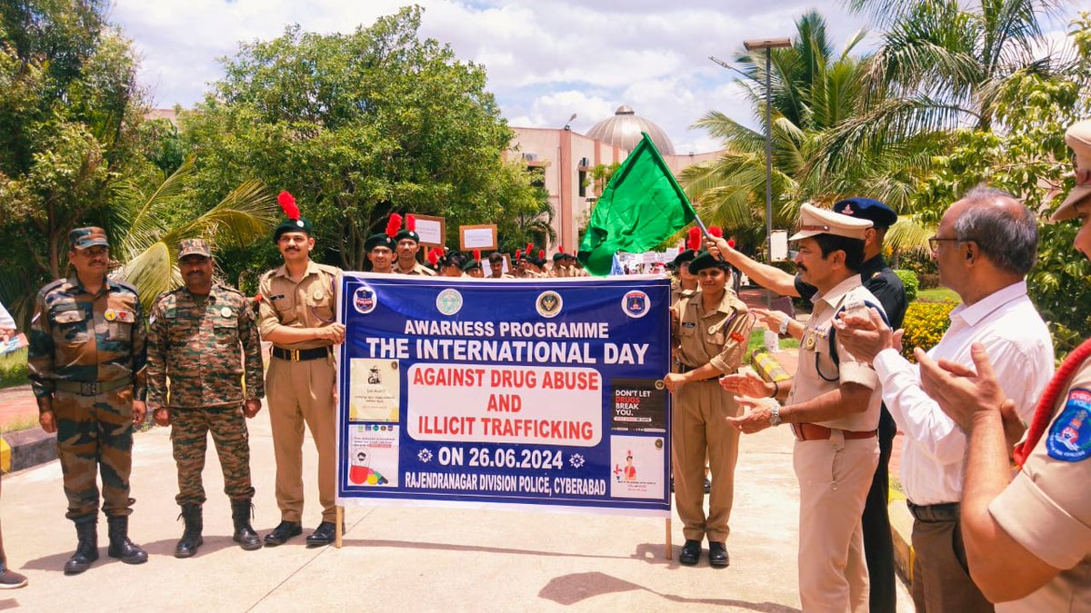 AWARENESS PROGRAMME CONDUCTED BY RAJENDRANAGAR DIVISION POLICE AGAINST DRUG ABUSE AND ILLICIT TRAFFICKING