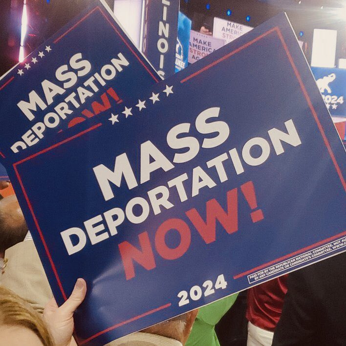 David Madden on X: "Officially sanctioned signs at the Republican convention. Absolutely chilling https://t.co/VITixC4rPM" / X
