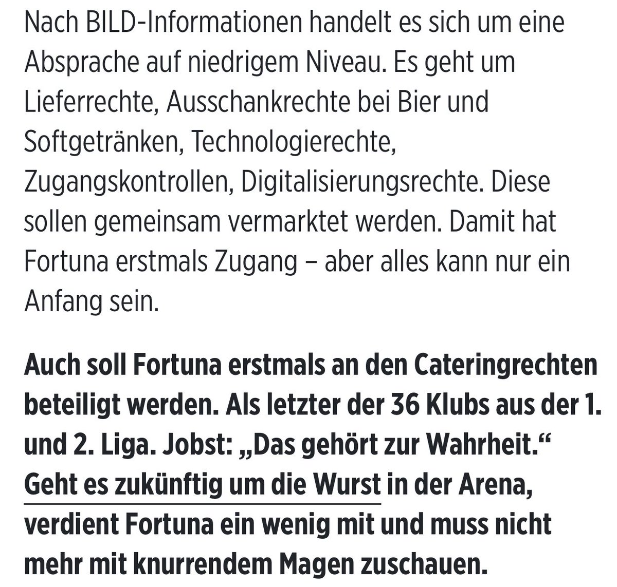 Man kann eigentlich nur drüber lachen. Dass die Miete in der ersten Liga eventuell günstiger gewesen wäre als in der Zweiten passiert auch wieder nur uns #F95