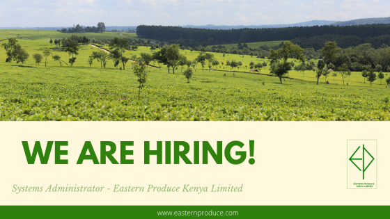 Eastern Produce Kenya Limited is looking for an experienced, hardworking and pro-active individual to fill the position Systems Administrator.

Apply here easternproduce.com/news 

#EPK #EasternProduceKenya #IkoKaziKe #ITJobs