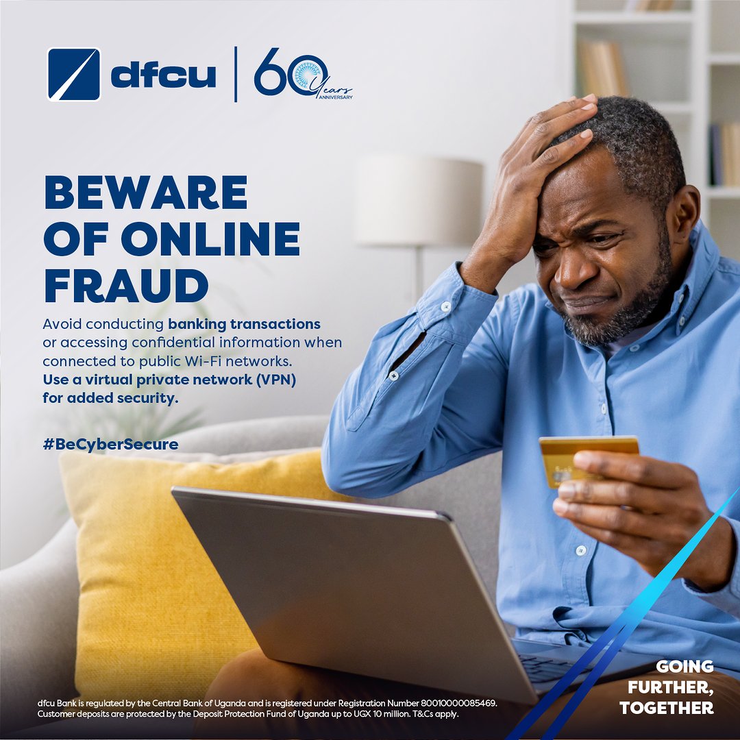 dfcugroup's tweet photo. Refrain from banking or accessing sensitive data on public Wi-Fi. Use a VPN for enhanced security. #BeCyberSecure https://t.co/4P3ZItriVP