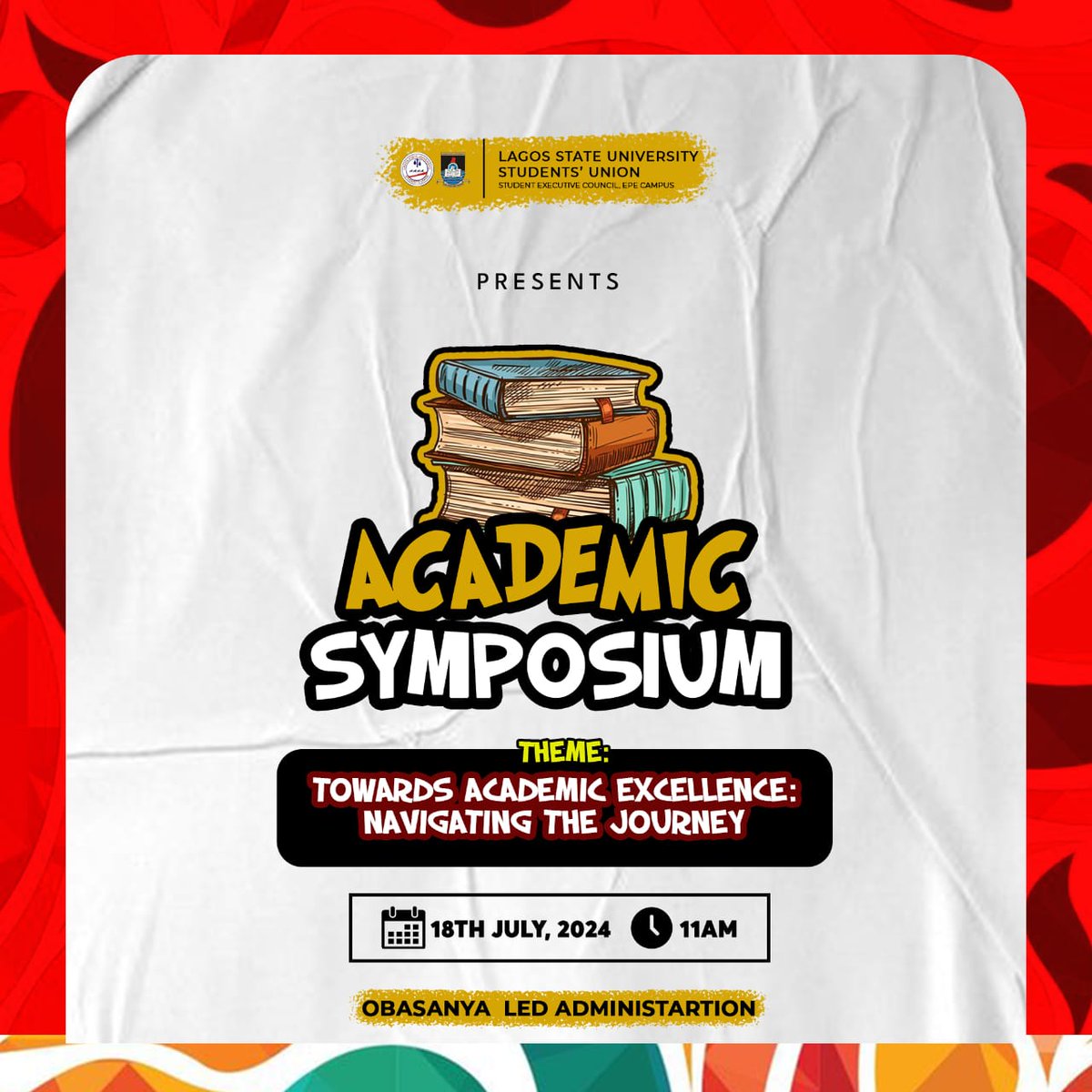 ATTY_01's tweet photo. Join me @ Lagos state University where i will be speaking at an ACADEMIC SYMPOSIUM. Theme; Towards Academic Excellence; Navigating the Journey. 
Today, 18th July, 2024@ Engineering Hall, Epe.
let's come and rub minds towards achieving academic excellence leading to greater future https://t.co/aoajMgmKr2