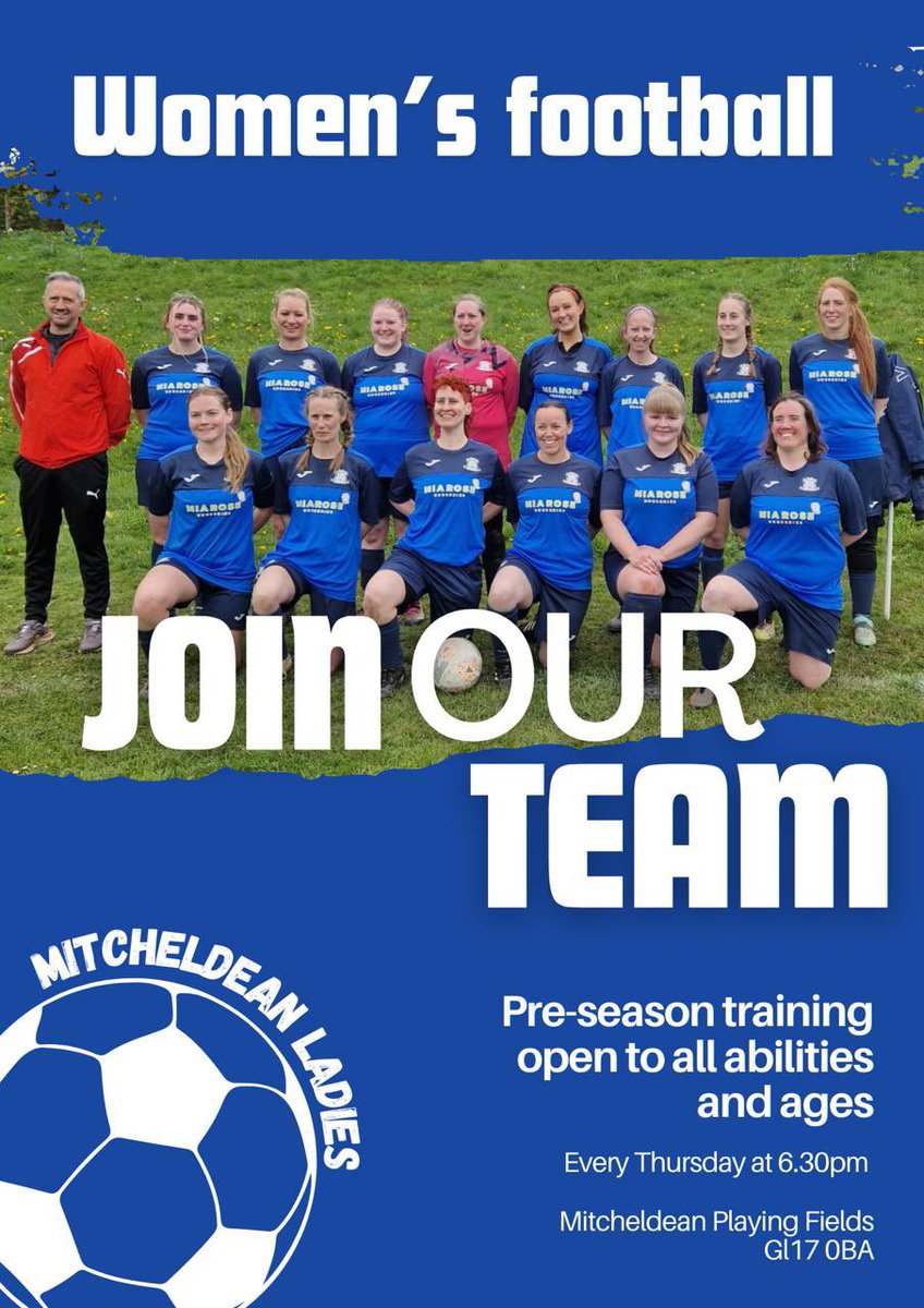 Fancy getting fit whilst having fun. Why not give football a go. Come and have a go at one of our training sessions with our friendly and inclusive team. Training Thursdays 6:30. Messages for info.