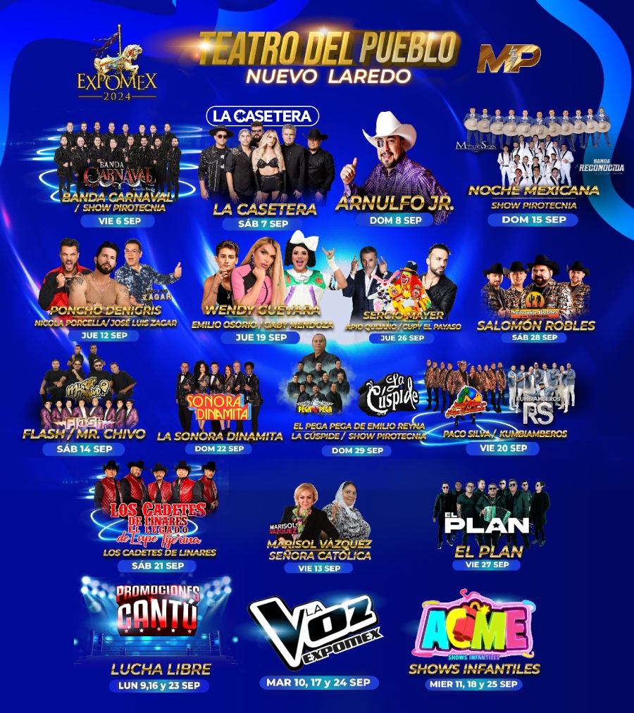 DondeHayFeria's tweet photo. 😍🎶🎉¡No faltes a la #Expomex Nuevo Laredo 2024, porque podrás disfrutar de la presencia de grandes agrupaciones en el Teatro del Pueblo!

https://t.co/UCa1slxMDP https://t.co/yEXM4x42cn