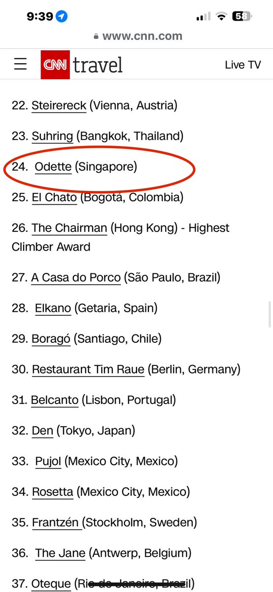 ostruys's tweet photo. Odette in Singapore is ranked world’s 24th best restaurant! With a name like “ODETTE” it better be! https://t.co/dDcMLwdetS