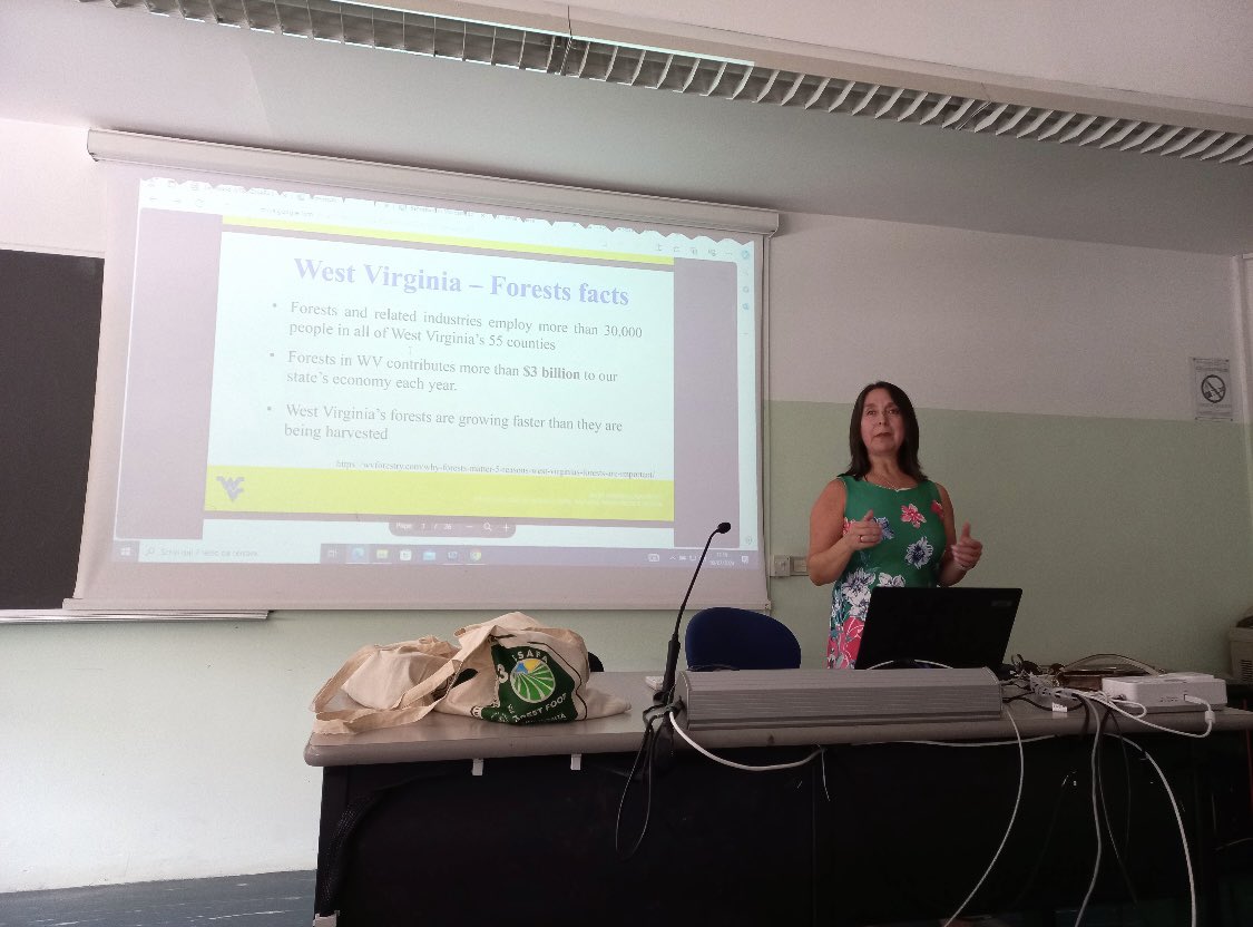 SocietyWood's tweet photo. Europe-America connection 🌎 
Soon after our #swst2024 #swstic ended , Professors Gloria Oporto and Henry Quesada visited Univ of Torino, Italy, to meet the SWST student chapter. Coordinated by Prof. Francesco Negro, the presentations were continued with discussions during lunch. https://t.co/R6WBuTkKLC