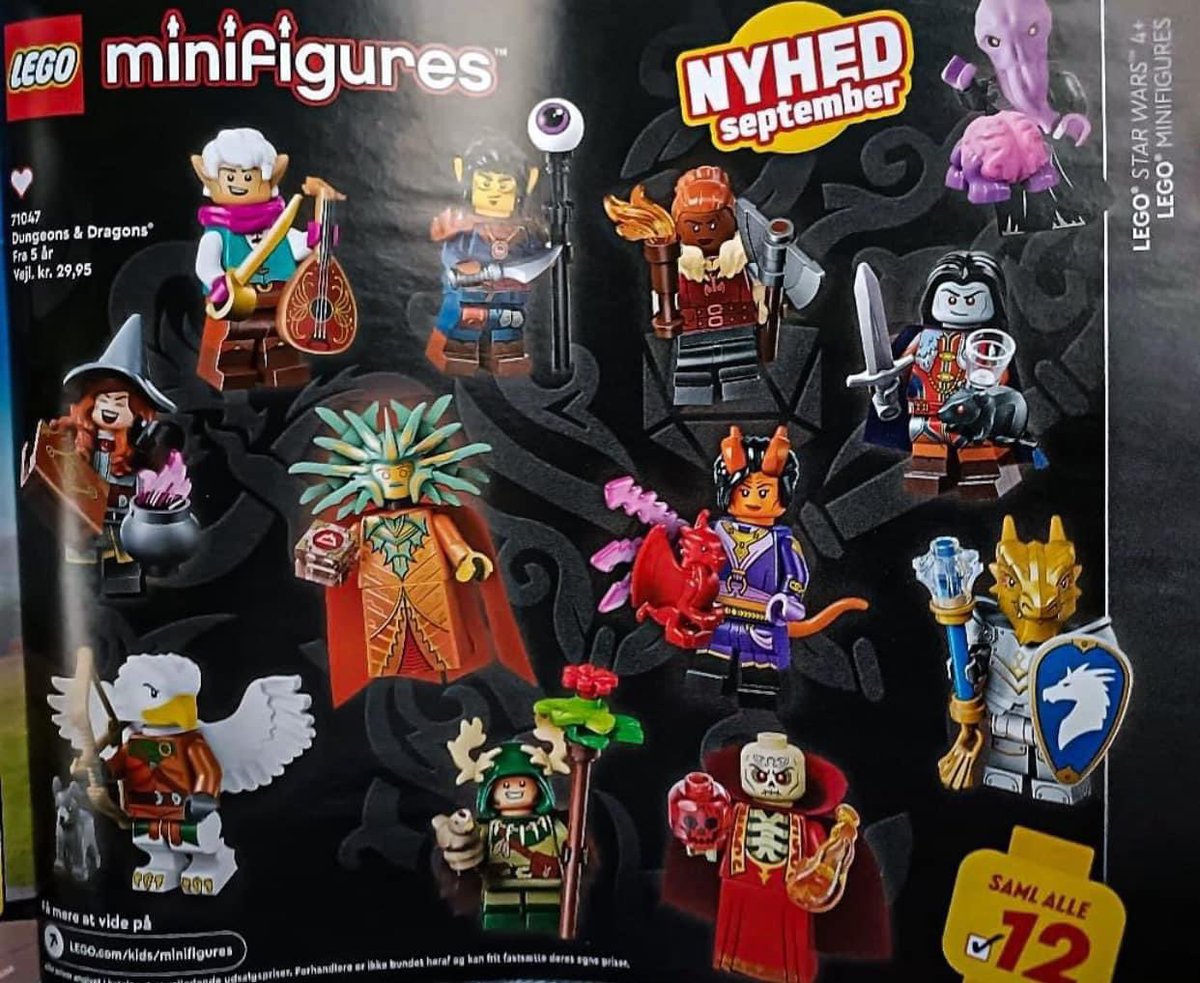 RealBrickfinder's tweet photo. LEGO Dungeons and Dragons CMF line up revealed in Danish LEGO Catalogue! #lego #legogram #instalego #legostagram #legonews #legoleaks #legofun #legomoc #legofan #afol #legobrick #legobricks #legofans #legophoto #legophotography #bricknetwork #brickcentral https://t.co/vOgltJMOZb