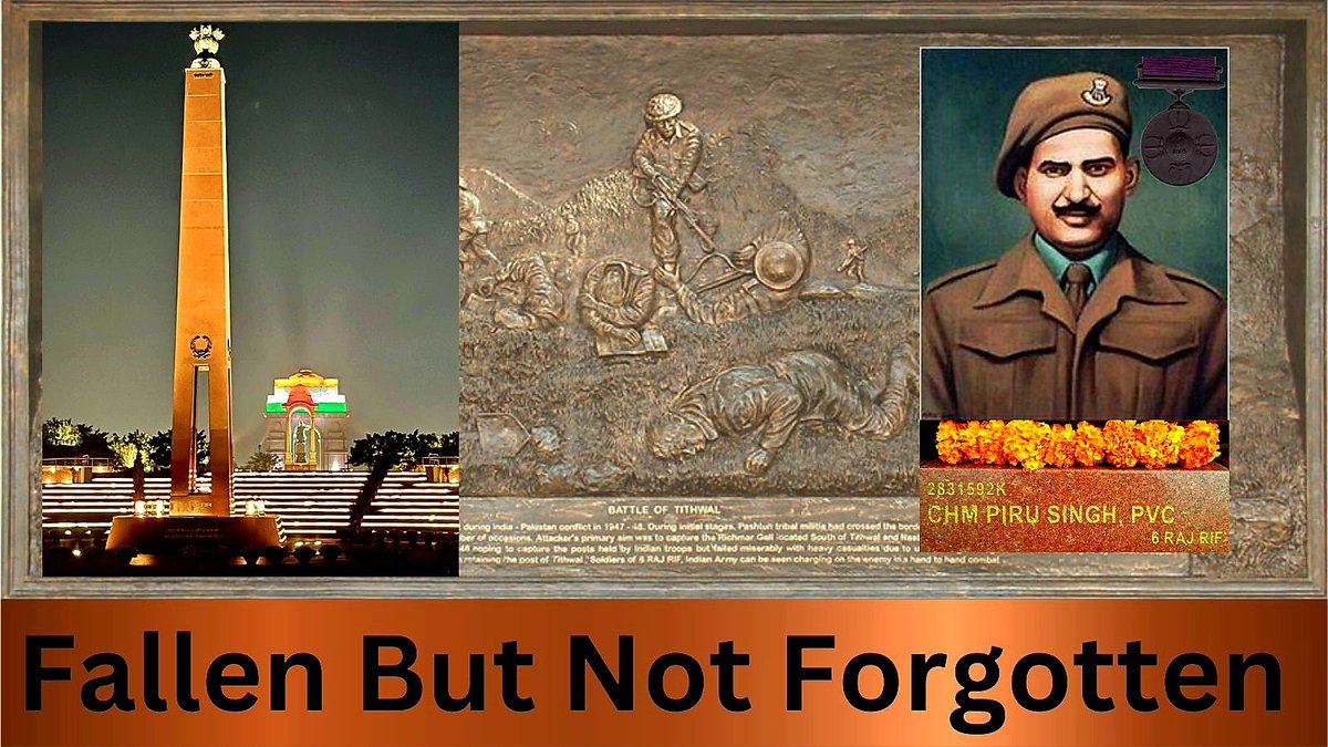 salute2soldier's tweet photo. Homage to the #BravestOfTheBrave  CHM Piru Singh, #ParamVirChakra(P), #6RAJRIF, who with complete disregard to his bleeding wounds, rampaged a highly fortified enemy post in the Battle of #Tithwal. He also decimated 3 enemy trenches, immortalising himself #OnThisDay in 1948. https://t.co/YylcQcitRZ