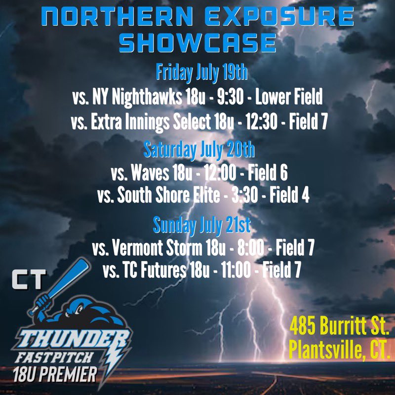 18 u Schedule for this weekend