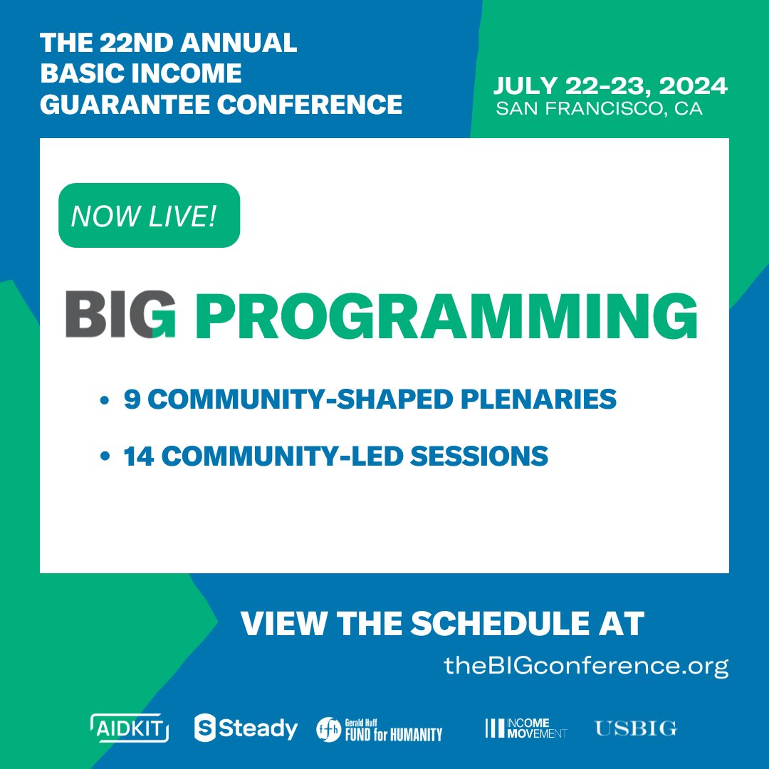 The Basic Income Guarantee (BIG) Conference tweet media