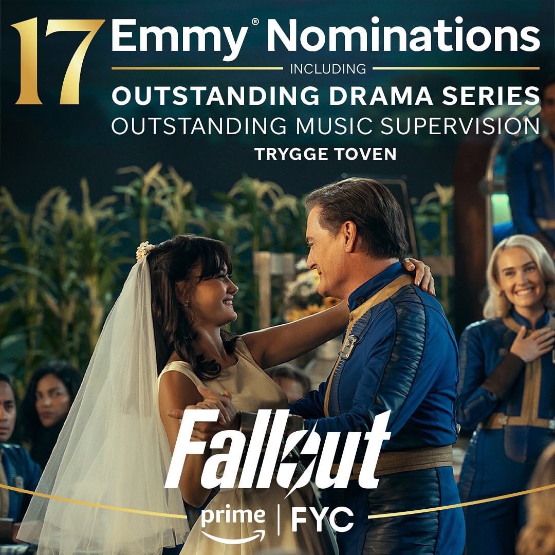 tryggetoven's tweet photo. I'm incredibly honored to be nominated for the music supervision of Fallout. Thank you to the Academy, my family, Amazon, our amazing team at Kilter, and my deepest thanks to Jonah Nolan, Geneva Robertson-Dworet and Graham Wagner for inviting me along. https://t.co/2DgKUUxt4U