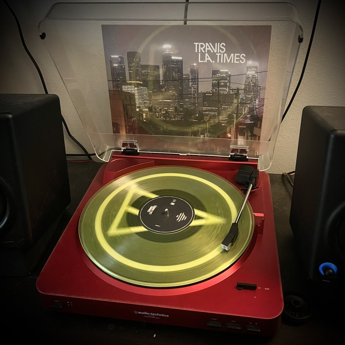 daniel_dias's tweet photo. My new @TravisBand album, “LA Times,” just arrived. While these guys are still making music, I still secretly believe all will be well.
Here’s the record and the keychain that came with. See you guys in January (LA times, indeed!). #travis #travisband #latimes @franhealy https://t.co/Sx4QqqsteW