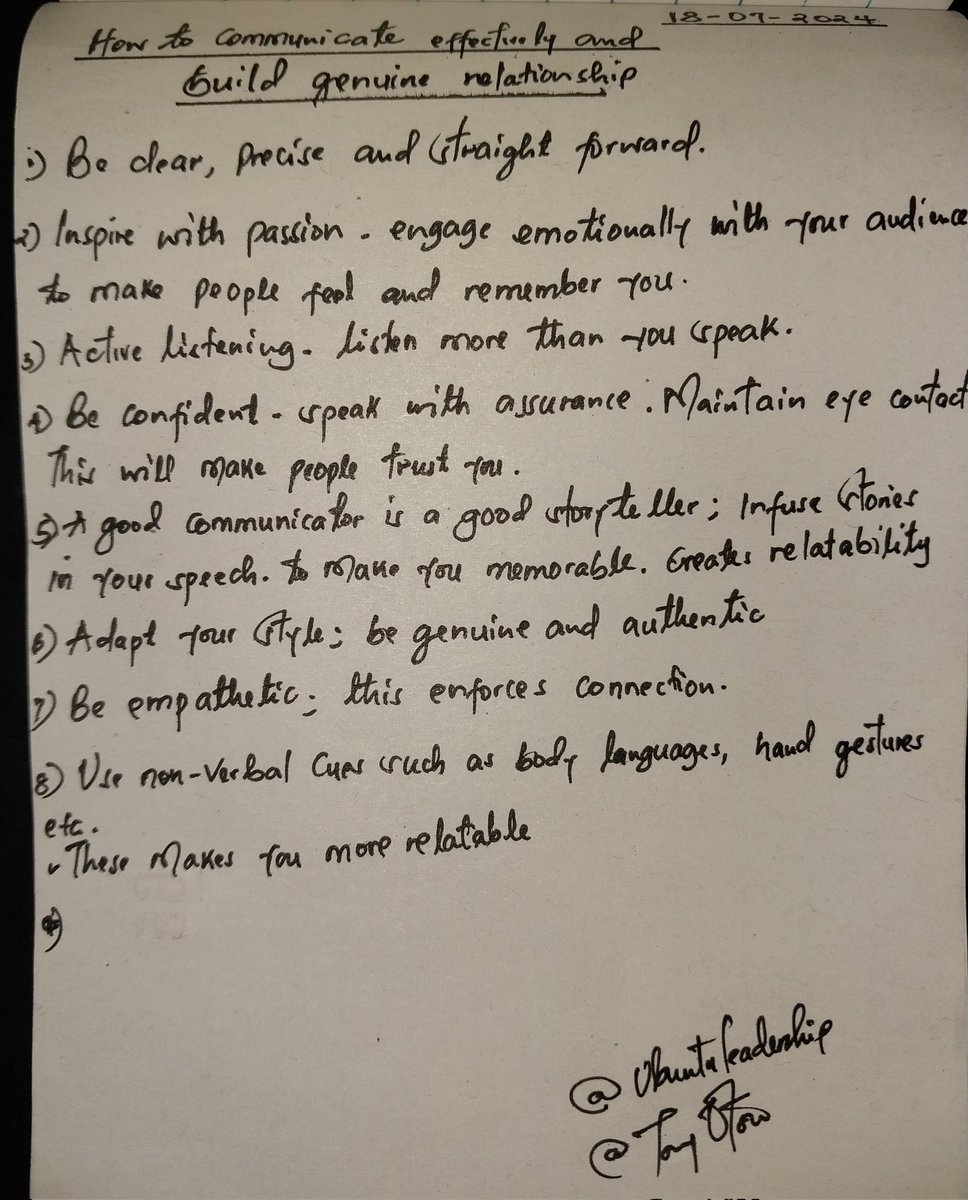 AmNjogah's tweet image. #EffectiveCommunication
Communicate like a problem solver,provide value,seek feedback &amp;amp; follow up periodically. 
@SafariUbuntu @Comrade_Otoa #5amReflection #GenuineRelationship