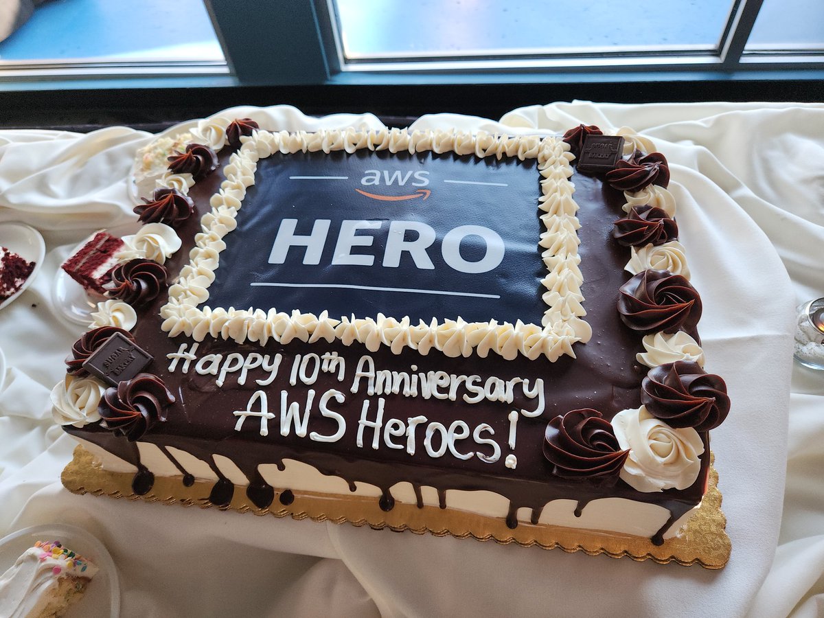#AWSHero program is 10 🎊🎉. Huge shout out to <a href="/rossbarich/">Ross Barich</a> <a href="/taylorjacobsen/">Taylor</a> and the rest of the team for all the effort and hard work you put into the program. #aws #community
