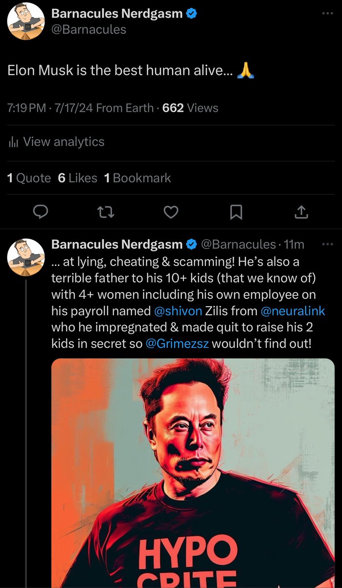 Barnacules's tweet photo. You can game the @X algorithm, bypass censorship &amp; take advantage of its boosting features by posting flattering text that Elon Musk would like people to see as your first post &amp; then follow up with response a few minutes later with the real message you want people to see! #XTip https://t.co/GNMZJ7db9F