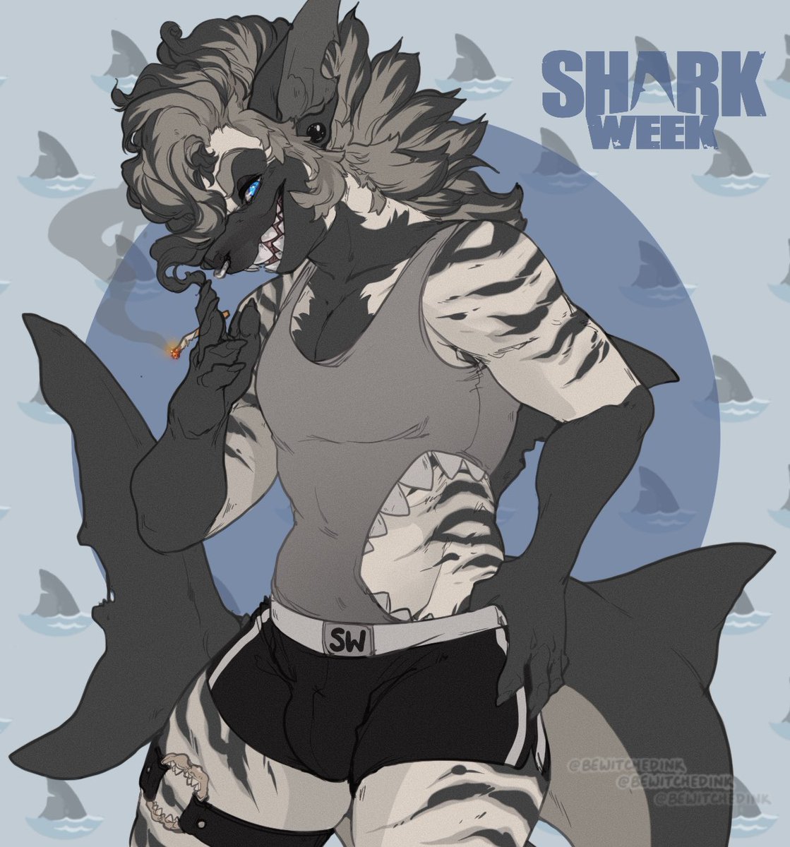 「  SHARK SIGHTING Things are about to get」|☾ WITCH ☾のイラスト